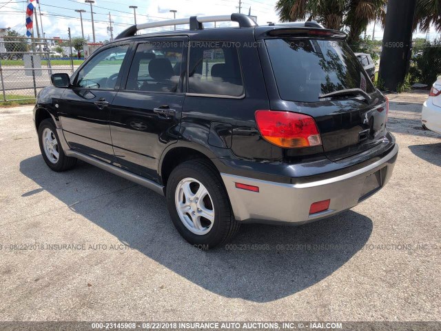 JA4LX31F94U029549 - 2004 MITSUBISHI OUTLANDER BLACK photo 3