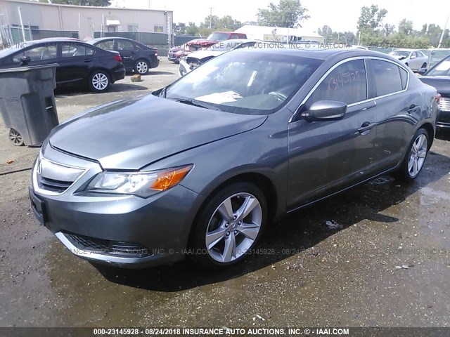 19VDE1F31EE009436 - 2014 ACURA ILX 20 GRAY photo 2