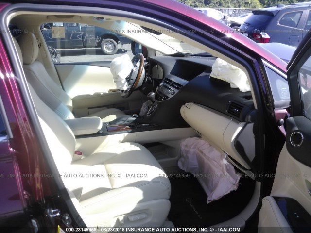 JTJBC1BA8D2060238 - 2013 LEXUS RX 450 BURGUNDY photo 5