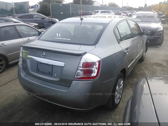 3N1AB6AP7CL748459 - 2012 NISSAN SENTRA 2.0/2.0S/SR/2.0SL SILVER photo 4