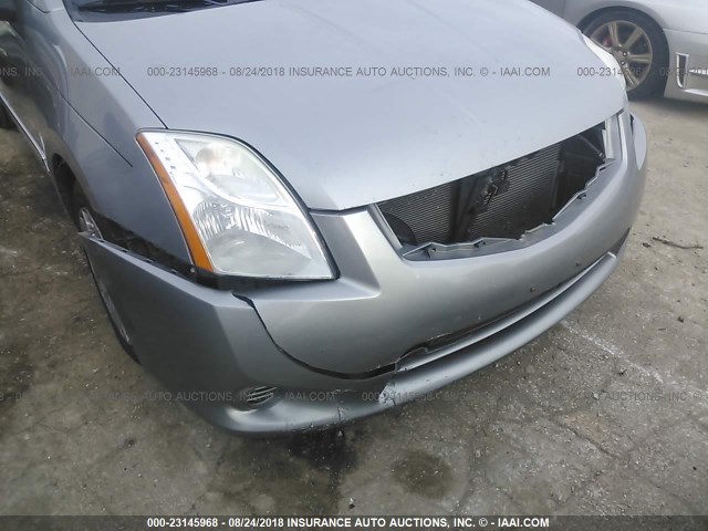3N1AB6AP7CL748459 - 2012 NISSAN SENTRA 2.0/2.0S/SR/2.0SL SILVER photo 6