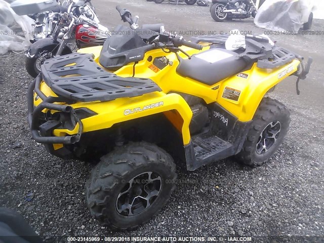 3JBLKCP12CJ001227 - 2012 CAN-AM OUTLANDER 1000 XT YELLOW photo 2