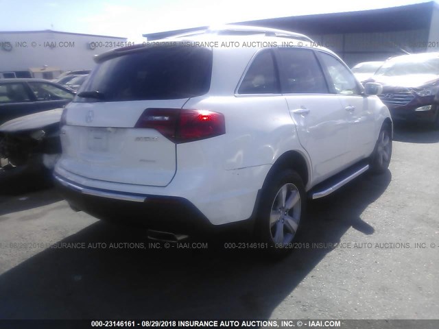 2HNYD2H38CH540949 - 2012 ACURA MDX TECHNOLOGY WHITE photo 4