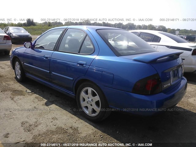 3N1AB51D86L532530 - 2006 NISSAN SENTRA SE-R SPEC V BLUE photo 3