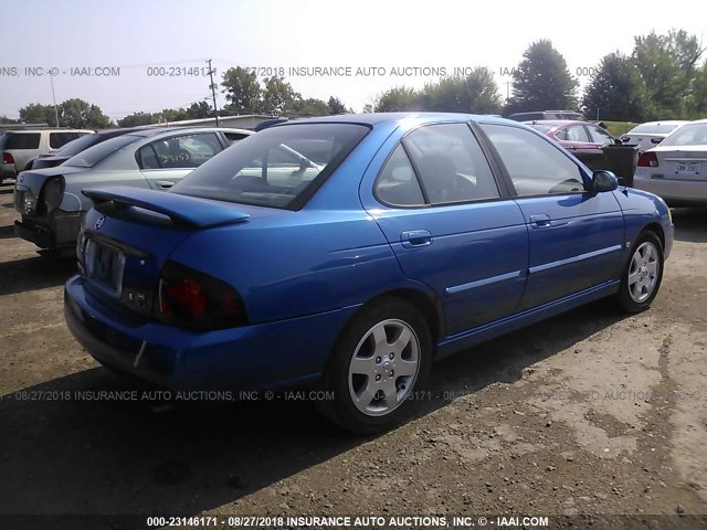 3N1AB51D86L532530 - 2006 NISSAN SENTRA SE-R SPEC V BLUE photo 4