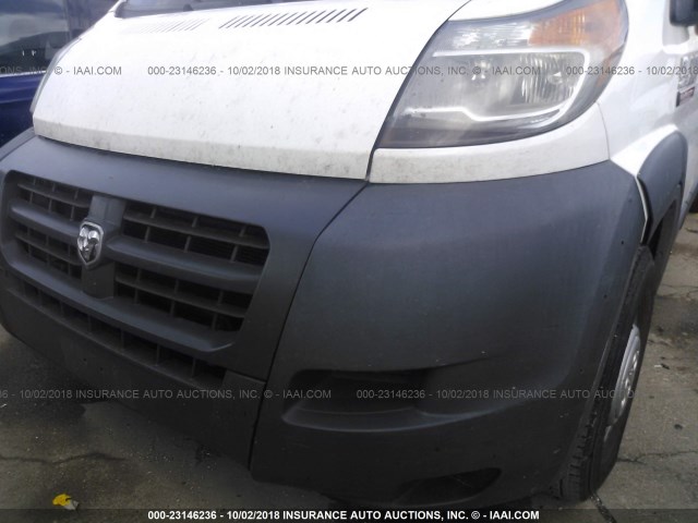 3C6TRVDG3FE520840 - 2015 RAM PROMASTER 2500 2500 HIGH WHITE photo 6