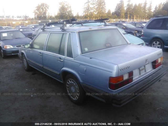 YV1FX8848K1361866 - 1989 VOLVO 740 GL BLUE photo 3