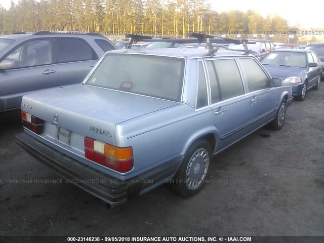 YV1FX8848K1361866 - 1989 VOLVO 740 GL BLUE photo 4