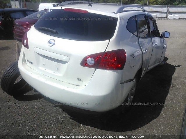 JN8AS58T18W024492 - 2008 NISSAN ROGUE S/SL WHITE photo 4