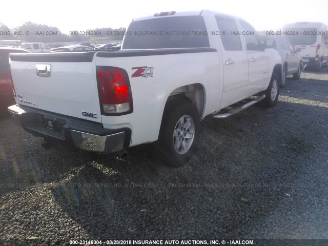 3GTEK23309G120715 - 2009 GMC SIERRA K1500 SLE WHITE photo 4