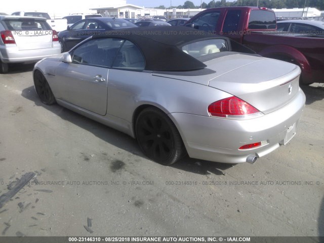 WBAEK73445B327372 - 2005 BMW 645 CI AUTOMATIC Gümüş foto 3
