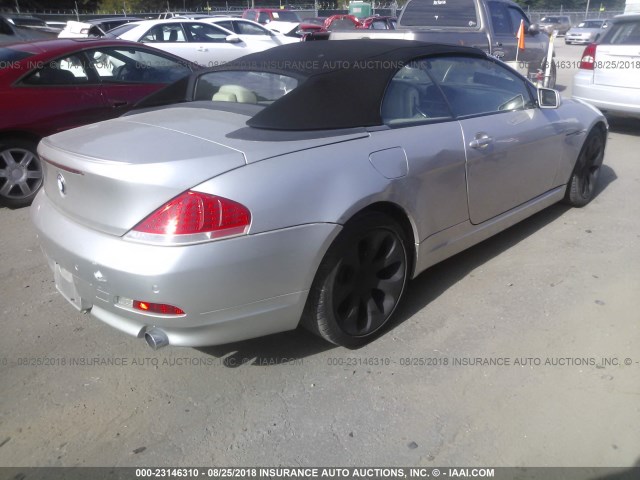 WBAEK73445B327372 - 2005 BMW 645 CI AUTOMATIC Gümüş foto 4