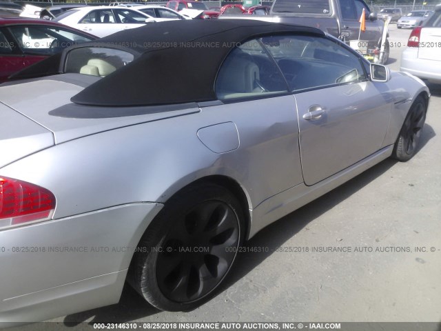 WBAEK73445B327372 - 2005 BMW 645 CI AUTOMATIC Gümüş foto 6
