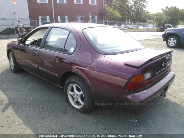 JN1CA21D4TM419900 - 1996 NISSAN MAXIMA GLE/GXE/SE MAROON photo 3