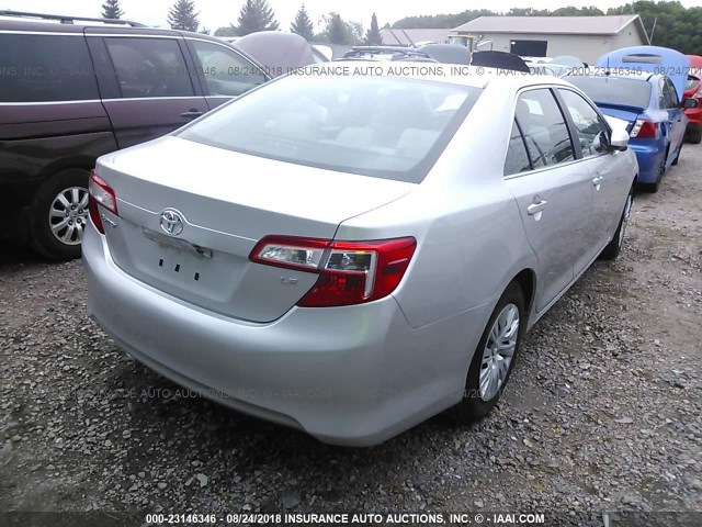 4T4BF1FK9CR168479 - 2012 TOYOTA CAMRY SE/LE/XLE ვერცხლისფერი ფოტო 4