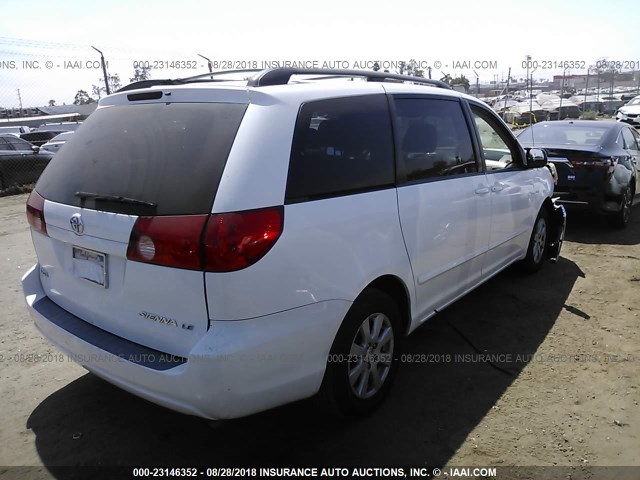 5TDZK23C59S261623 - 2009 TOYOTA SIENNA CE/LE WHITE photo 4