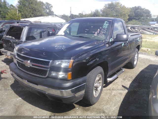 1GCEC14V37Z203835 - 2007 CHEVROLET SILVERADO C1500 CLASSIC BLACK photo 2