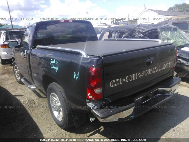 1GCEC14V37Z203835 - 2007 CHEVROLET SILVERADO C1500 CLASSIC BLACK photo 3