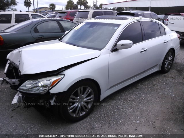 KMHGC4DF6CU210929 - 2012 HYUNDAI GENESIS 4.6L WHITE photo 2