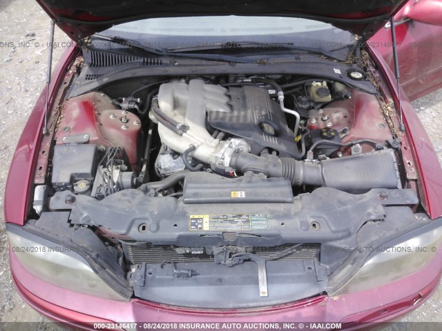 1LNHM86S15Y619953 - 2005 LINCOLN LS 红色 照片 10