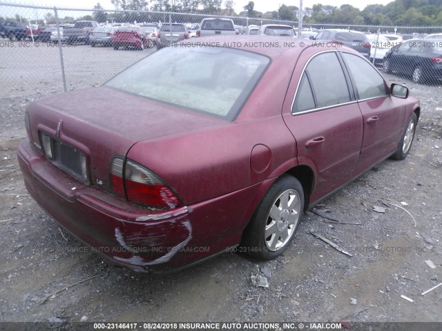 1LNHM86S15Y619953 - 2005 LINCOLN LS 红色 照片 4