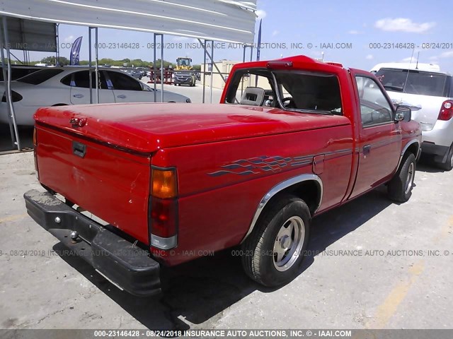 1N6SD11S1SC415068 - 1995 NISSAN TRUCK E/XE RED photo 4
