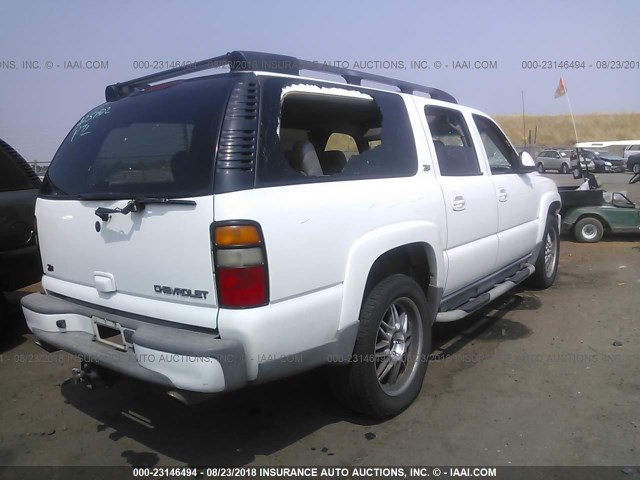 3GNFK16T54G230346 - 2004 CHEVROLET SUBURBAN K1500 WHITE photo 4