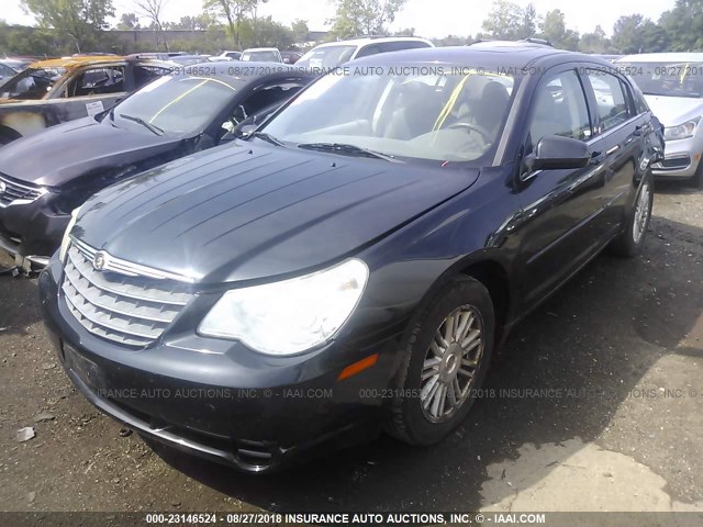 1C3LC56R37N526356 - 2007 CHRYSLER SEBRING TOURING BLACK photo 2