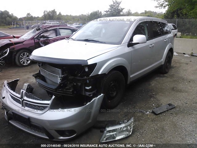 3D4PG7FG5BT544588 - 2011 DODGE JOURNEY R/T SILVER photo 2