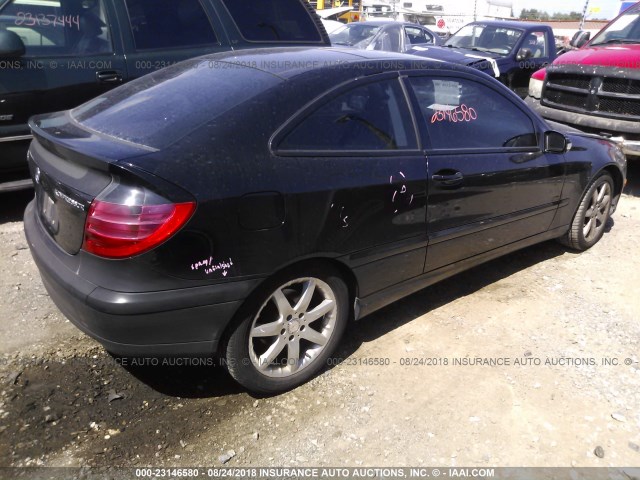 WDBRN40J64A629737 - 2004 MERCEDES-BENZ C 230K SPORT COUPE BLACK photo 4