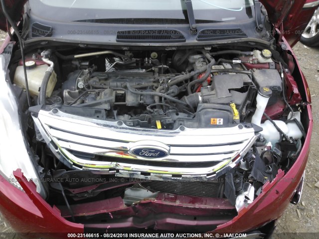 3FADP4CJ9BM119700 - 2011 FORD FIESTA SEL RED photo 10