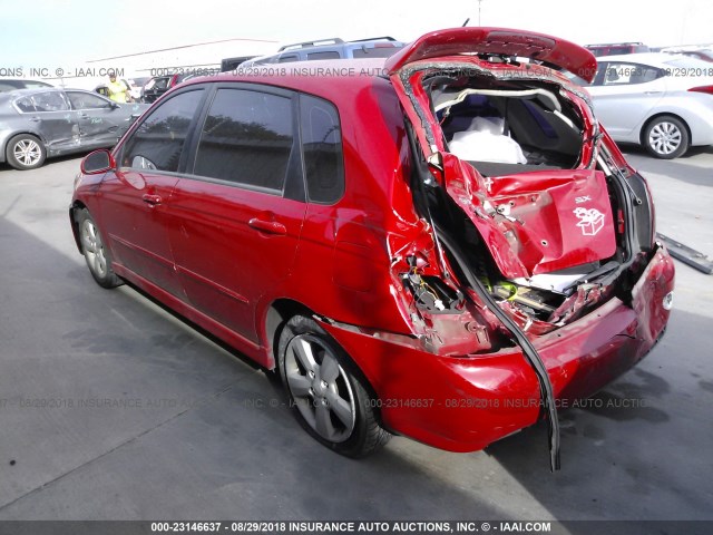 KNAFE241495024597 - 2009 KIA SPECTRA SX RED photo 3