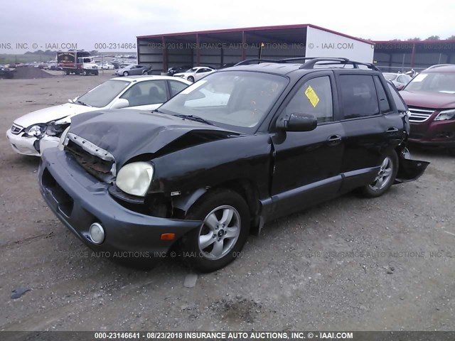 KM8SC13D26U097946 - 2006 HYUNDAI SANTA FE GLS/LIMITED BLACK photo 2