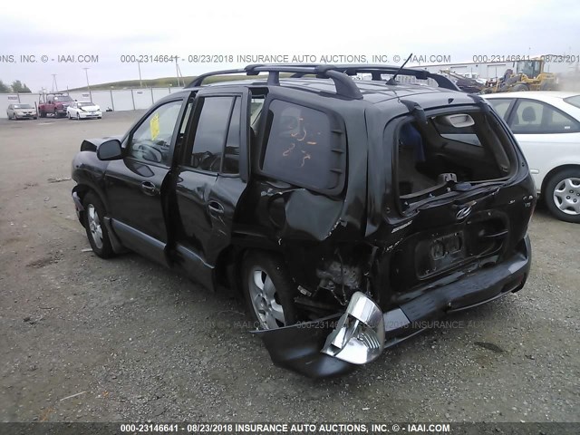 KM8SC13D26U097946 - 2006 HYUNDAI SANTA FE GLS/LIMITED BLACK photo 3