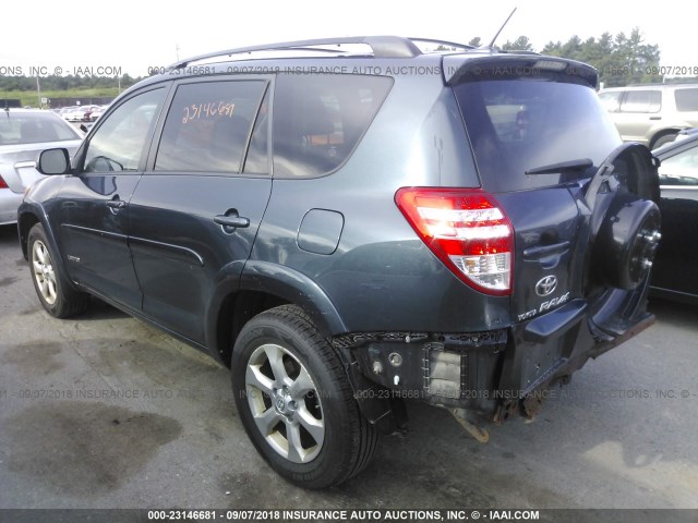 JTMDF4DV1A5024003 - 2010 TOYOTA RAV4 LIMITED BLUE photo 3