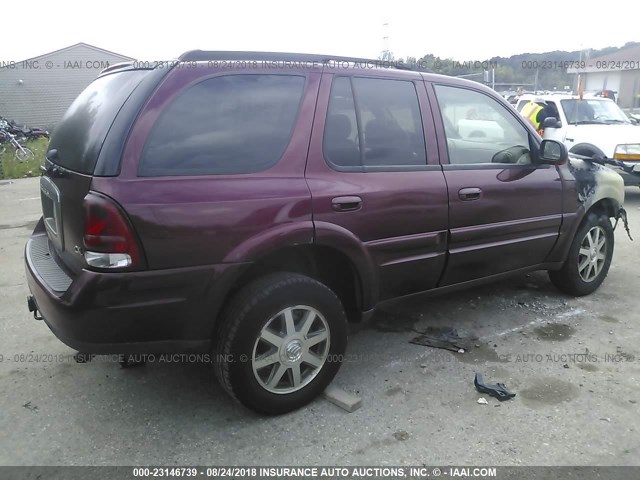 5GADT13S942323356 - 2004 BUICK RAINIER CXL MAROON photo 4