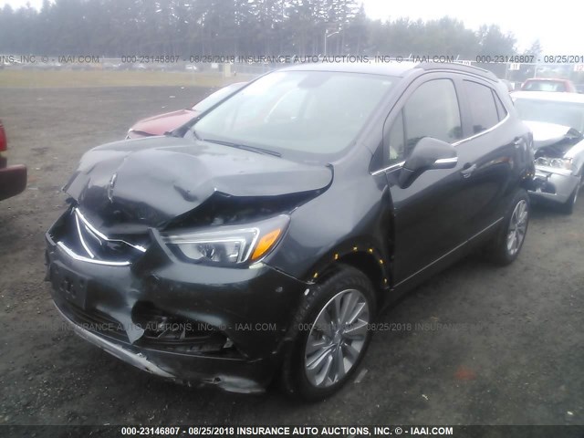 KL4CJASB7JB611240 - 2018 BUICK ENCORE PREFERRED GRAY photo 2