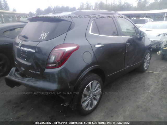 KL4CJASB7JB611240 - 2018 BUICK ENCORE PREFERRED Сұр фото 4