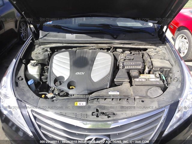 KMHFG4JG6FA441252 - 2015 HYUNDAI AZERA BLACK photo 10