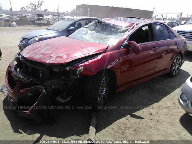 4T1BK46K77U049228 - 2007 TOYOTA CAMRY NEW GENERAT LE/XLE/SE RED photo 2