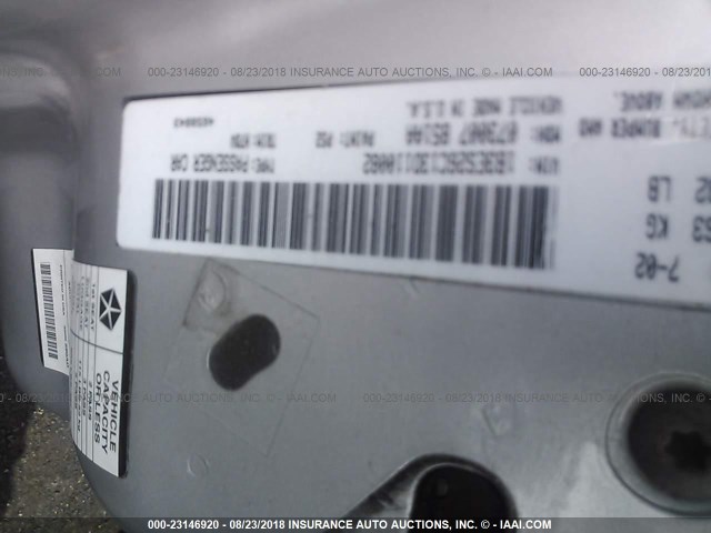 1B3ES26C13D110082 - 2003 DODGE NEON SE SILVER photo 9