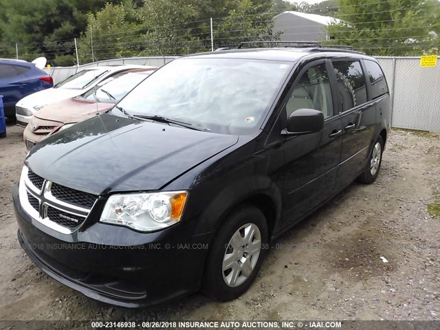 2D4RN4DG9BR671847 - 2011 DODGE GRAND CARAVAN EXPRESS BLACK photo 2