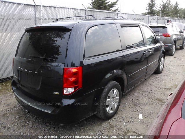 2D4RN4DG9BR671847 - 2011 DODGE GRAND CARAVAN EXPRESS BLACK photo 4