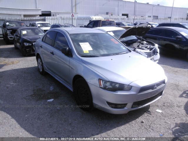 JA32U1FU1AU009506 - 2010 MITSUBISHI LANCER DE SILVER photo 1