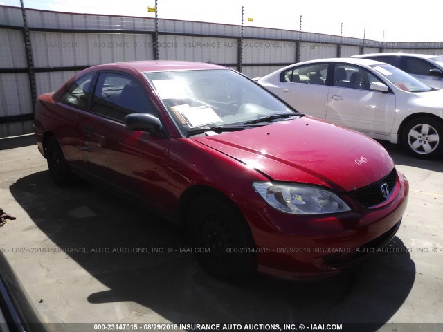 1HGEM22155L065204 - 2005 HONDA CIVIC DX VP RED photo 1