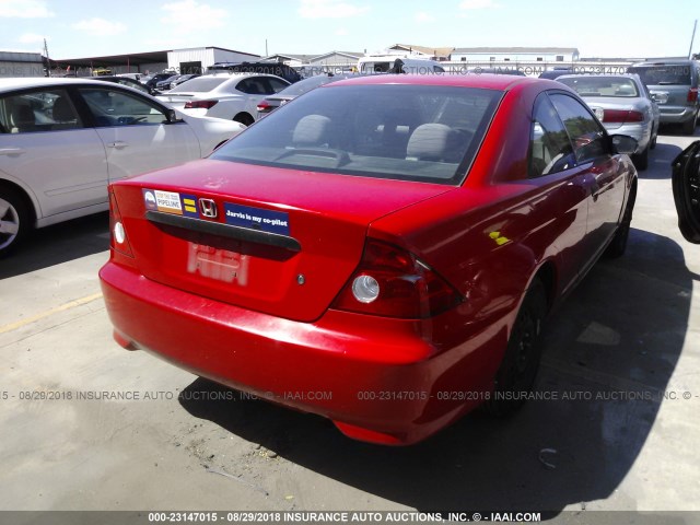 1HGEM22155L065204 - 2005 HONDA CIVIC DX VP RED photo 4