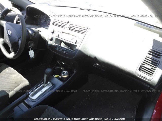 1HGEM22155L065204 - 2005 HONDA CIVIC DX VP RED photo 5