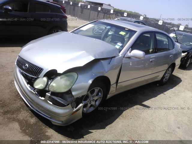 JT8BD69S040198457 - 2004 LEXUS GS 300 SILVER photo 2