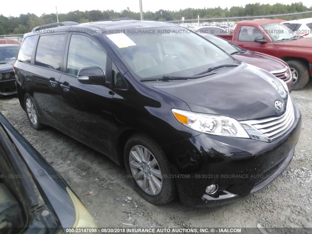 5TDYK3DC6ES517794 - 2014 TOYOTA SIENNA XLE/LIMITED შავი ფოტო 1