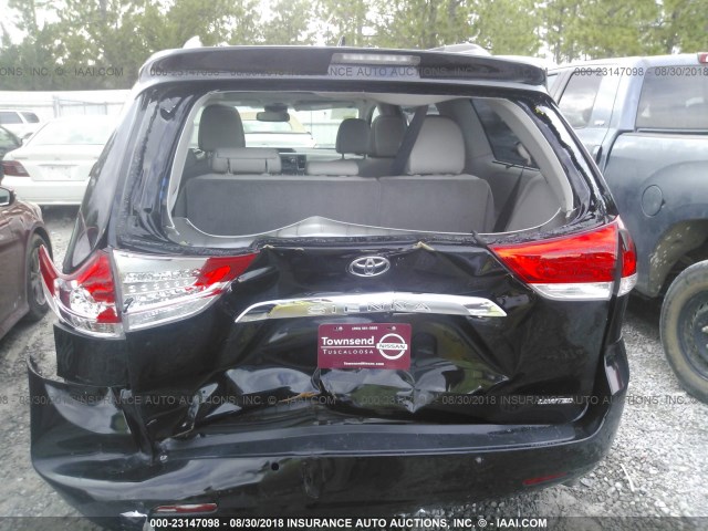 5TDYK3DC6ES517794 - 2014 TOYOTA SIENNA XLE/LIMITED შავი ფოტო 6